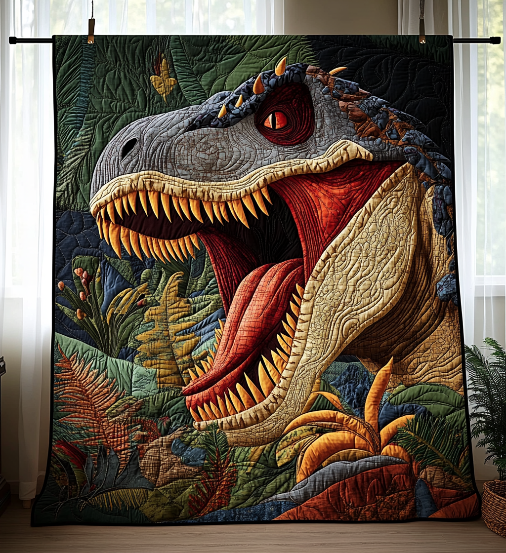 Dino Safari Kunst Quilt Vægophæng NCU0DV830
