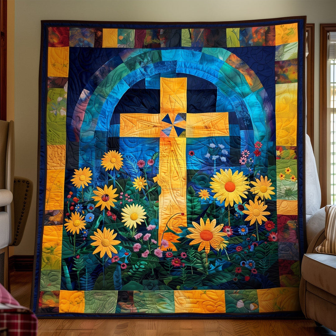 Guddommelig Floral Art Quilt Hængende NCU0TH1554