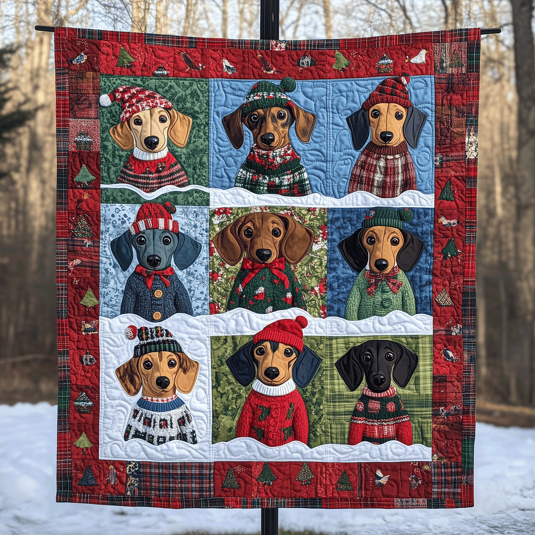 Doxie Darlings Kunst Quilt Vægophæng NCU0TH1587