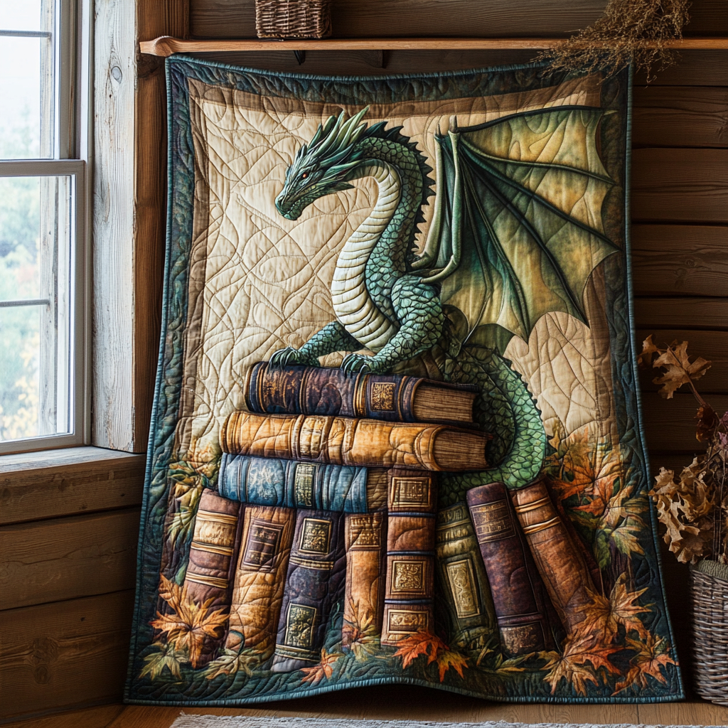 Drage Efterårs Fantasi Quiltet Tæppe NCU0DV1088