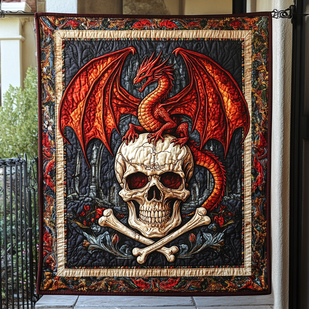 Dragekranium Trone Quiltet Tæppe NCU0DK782