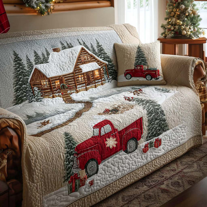 Driftende Sne Quiltet Sofa Dække NCU0NT10931