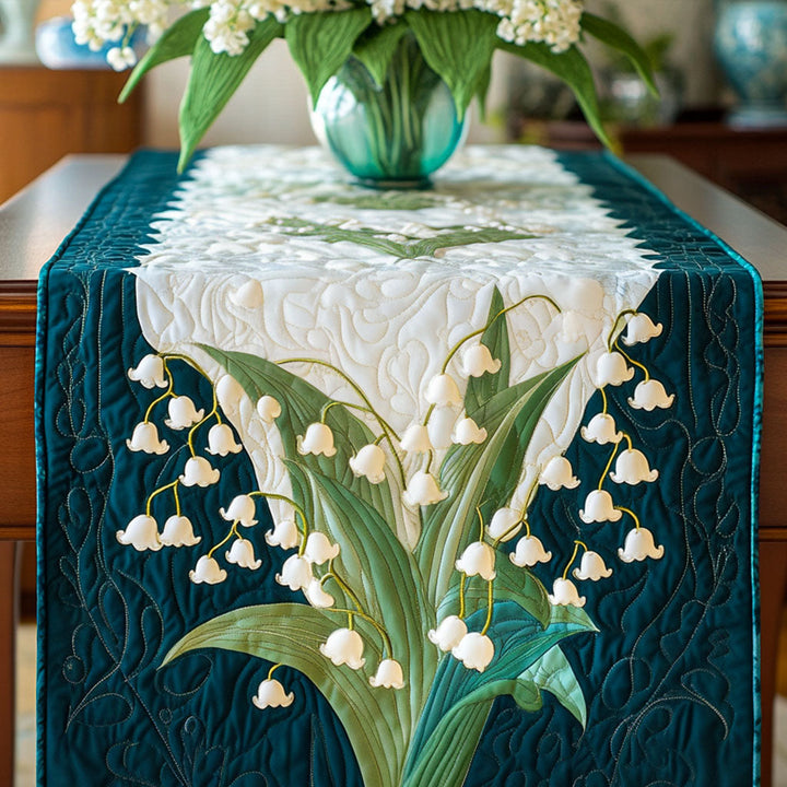 Elegant Liljer Quiltet Bordløber NCU0NT6063