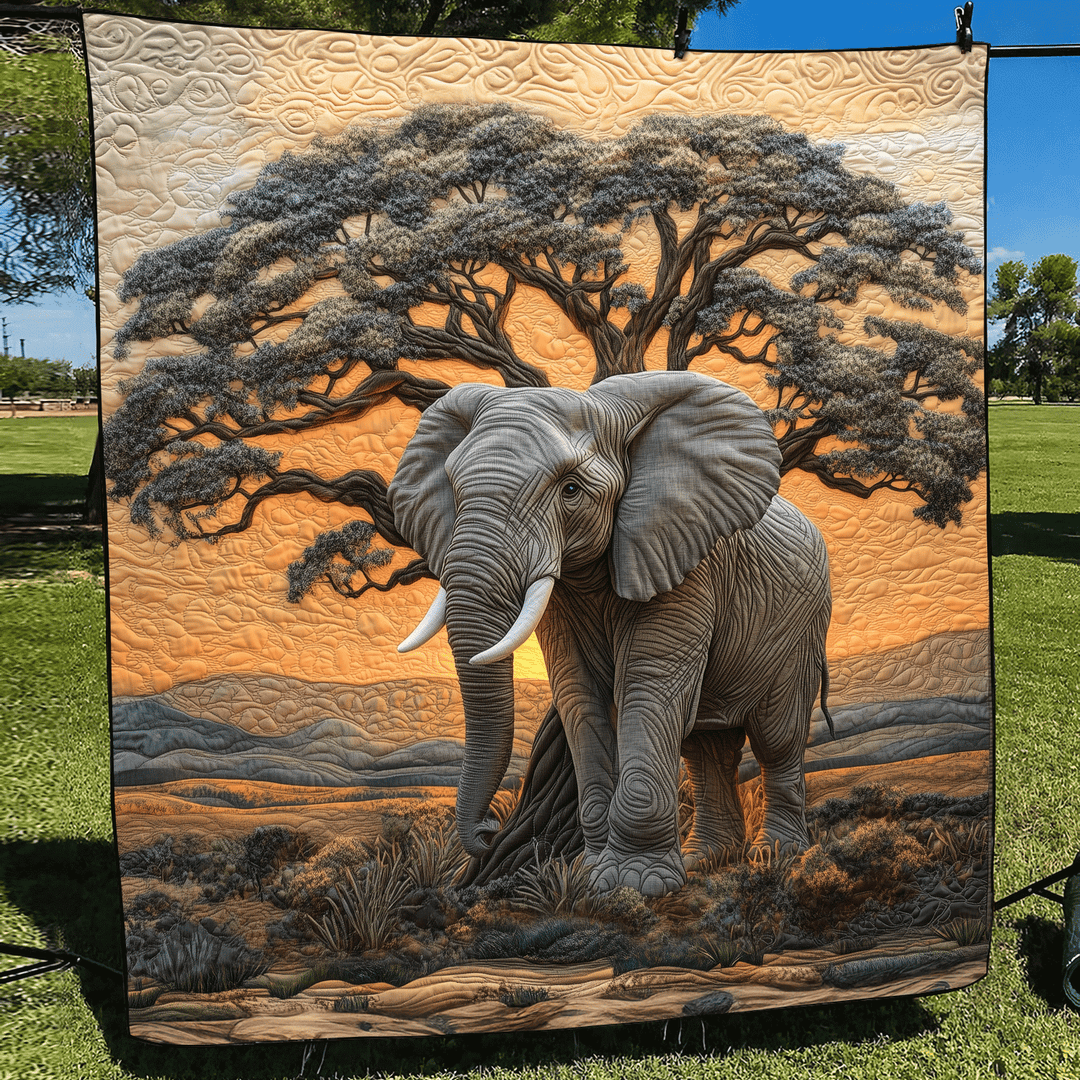 Elefant Baobab Quiltet Tæppe NCU0DV1106