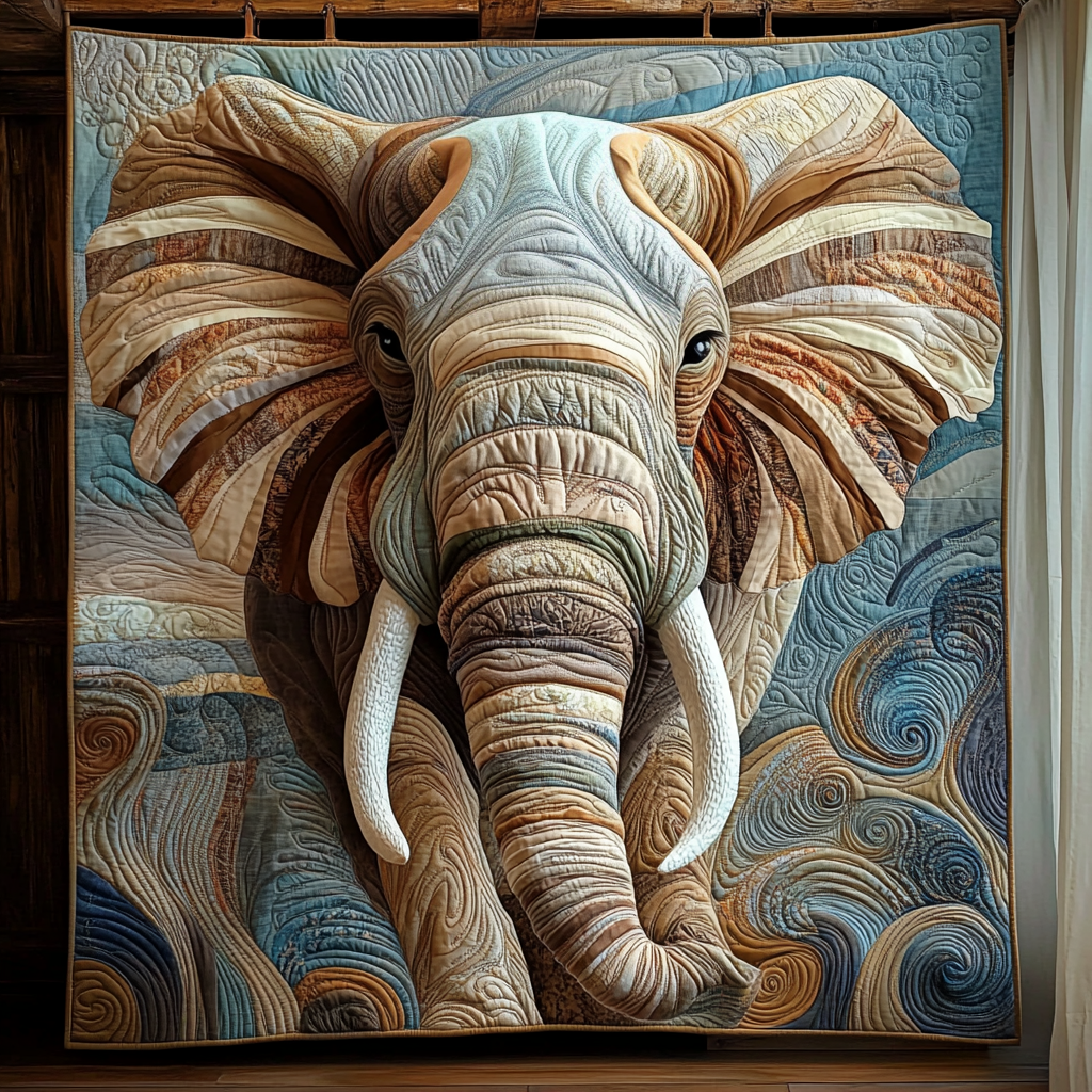 Elephant Regal Marts Quiltet Tæppe NCU0DV1104