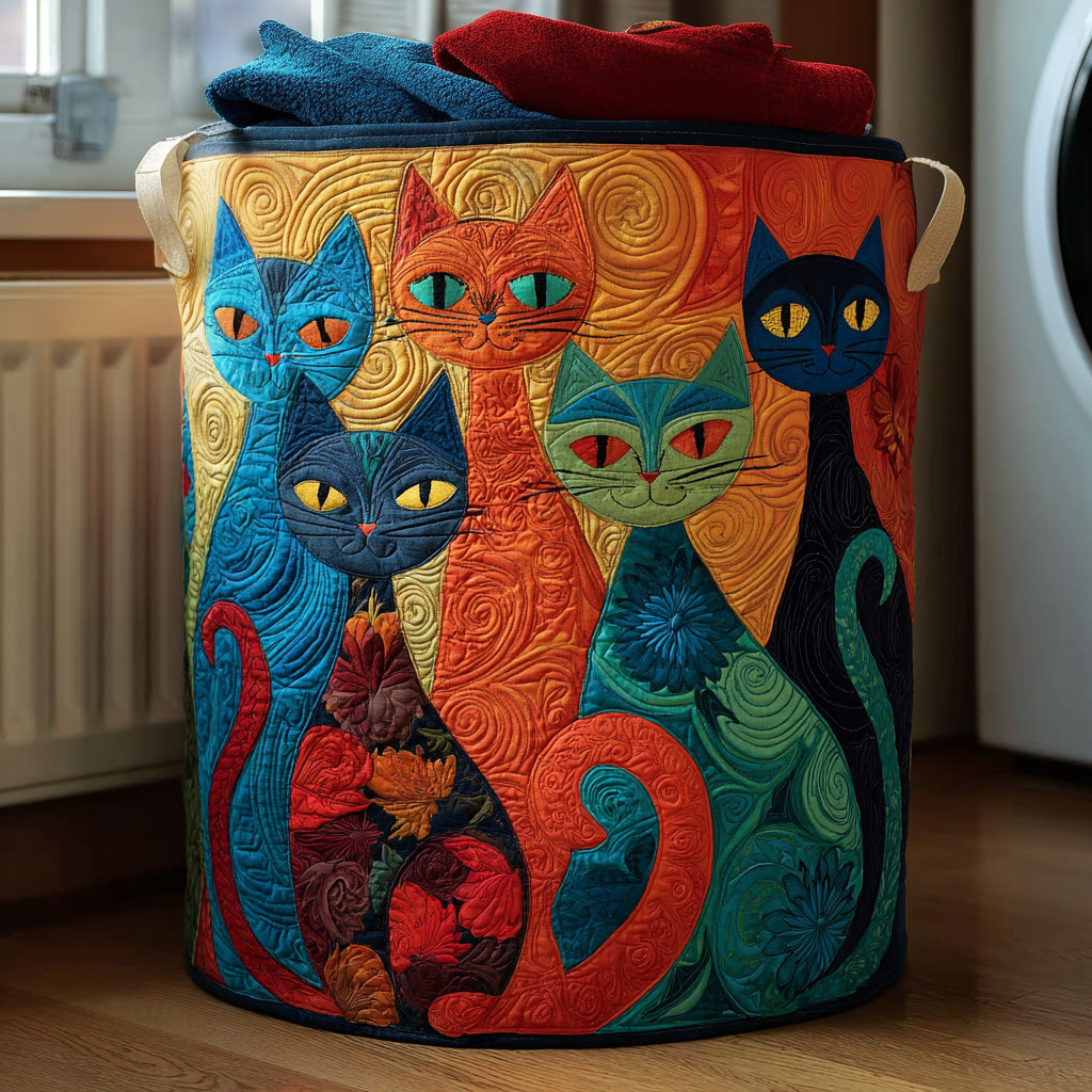 Kat Quilted Vasketøjskurv NCU0QN041