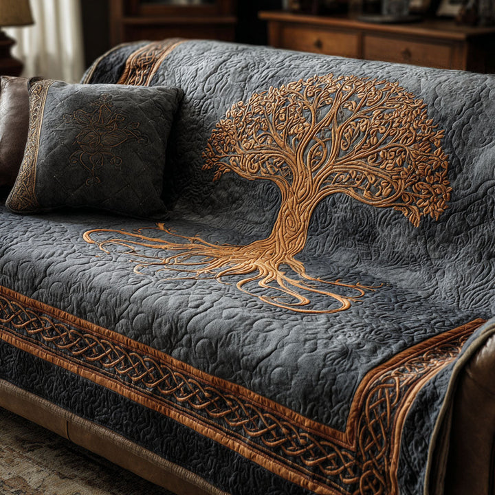 Træet af Livet Quilted Sofa Cover NCU0VT364