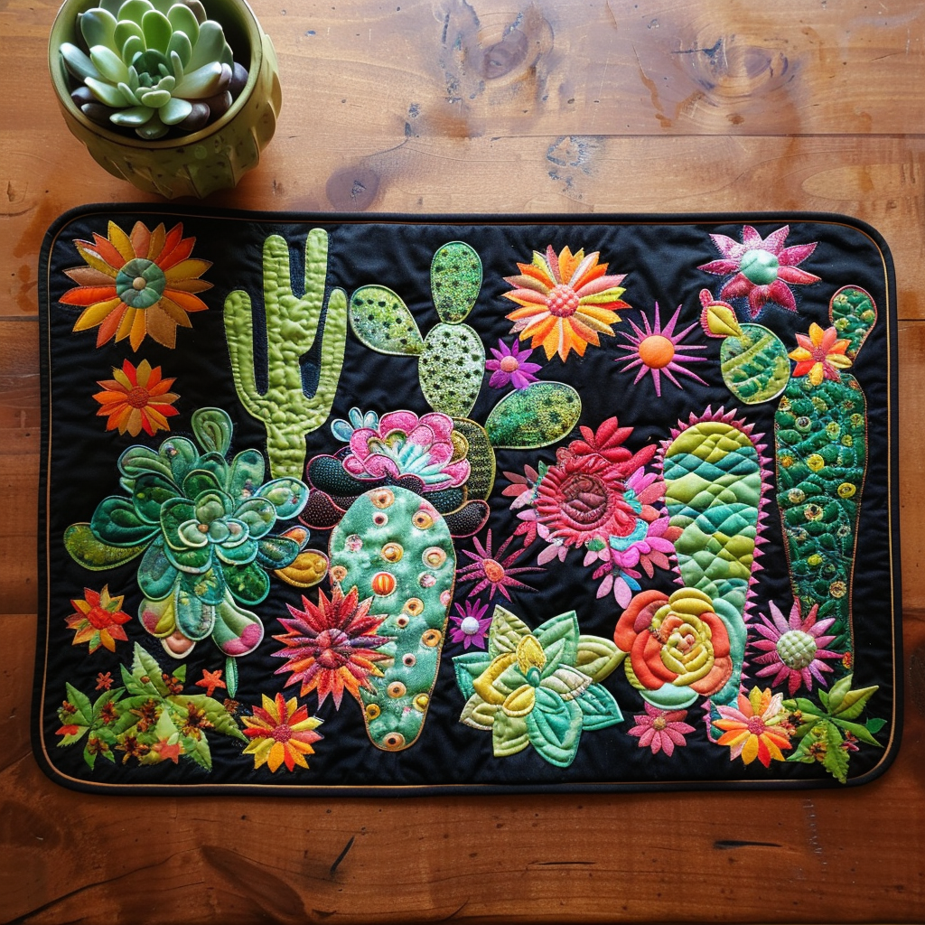 Udsøgt Desert Cactus Quilted Bordskåner NCU0PD125