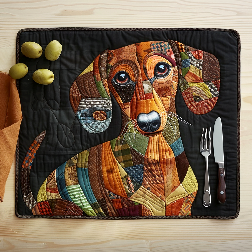 Trofast Ven Efterårs Dachshund Quilted Bordskåner NCU0TH006