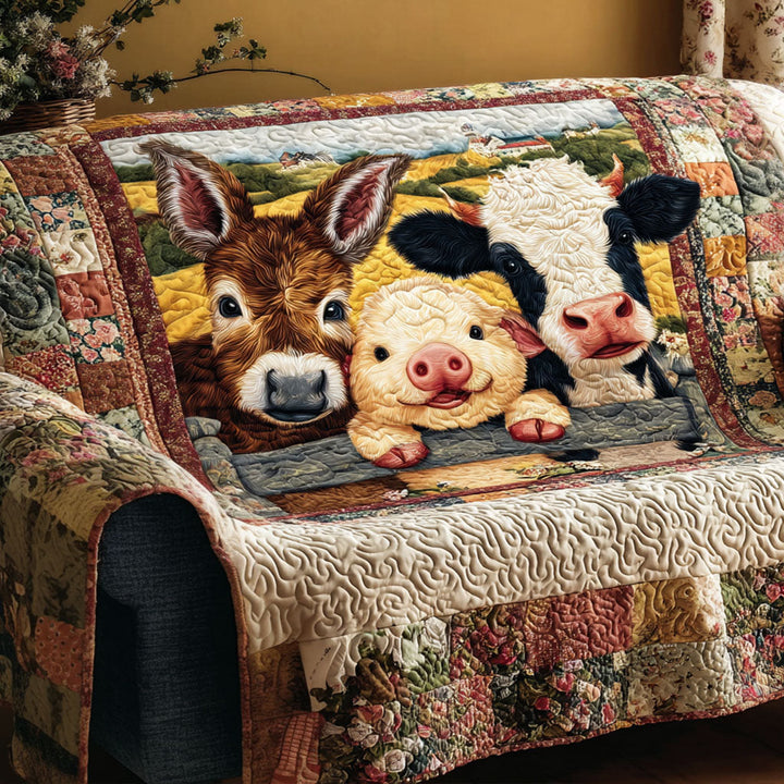 Farm Companions Quilted Sofa Cover NCU0NT11897