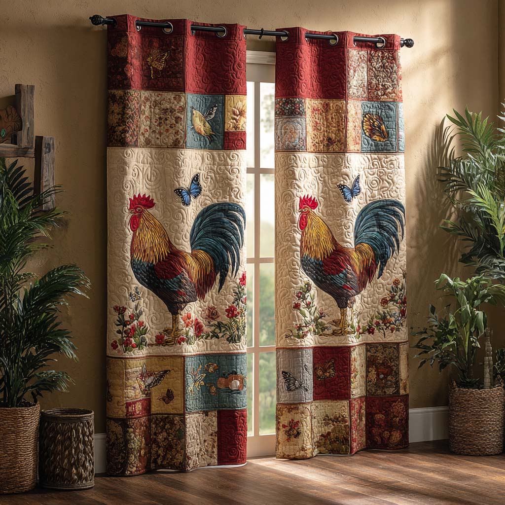 Landhus Høne Klynge Quilted Gardiner NCU0XD2106