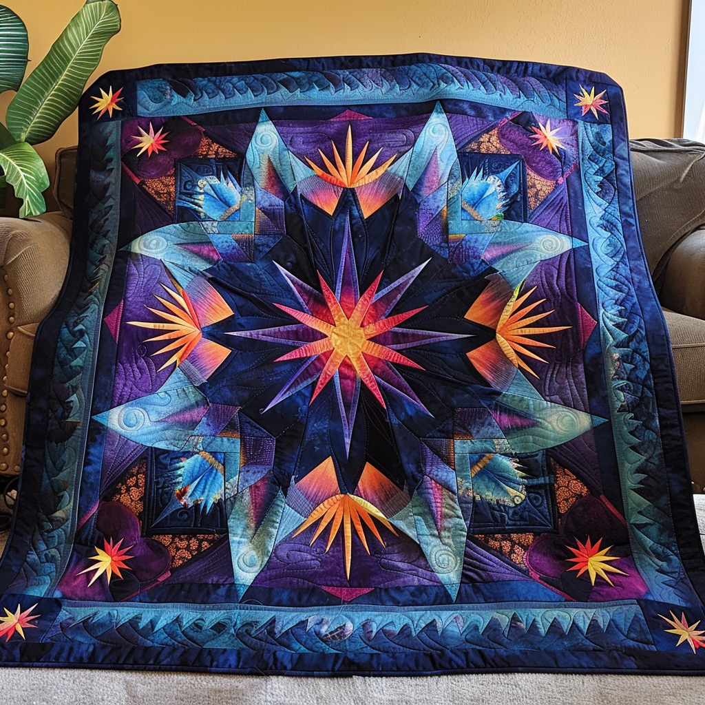 Fjeret Nat Himmel Quilted Tæppe NCU0TH686