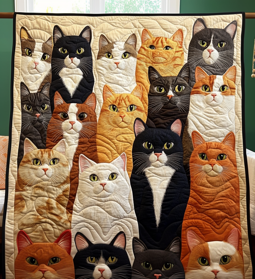 Feline Collection Quiltet Tæppe NCU0DV433