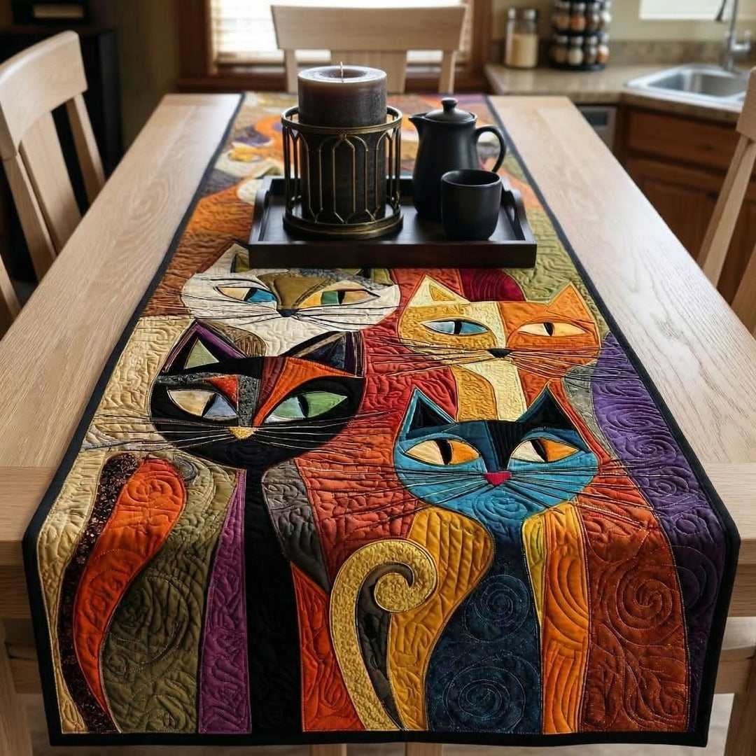 Feline Frolic Quiltet Bordløber NCU0NT9191