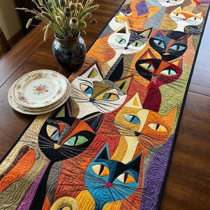 Feline Frolic Quiltet Bordløber NCU0NT9191