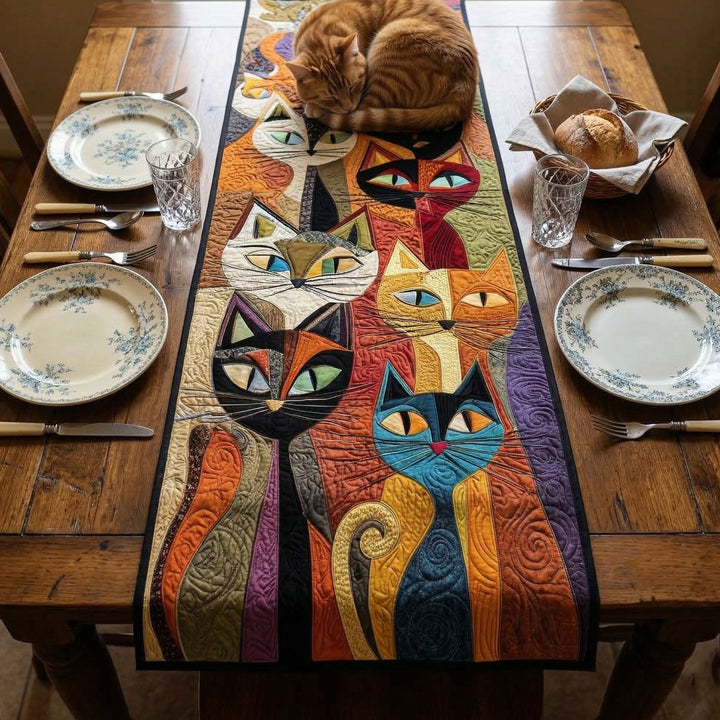 Feline Frolic Quiltet Bordløber NCU0NT9191