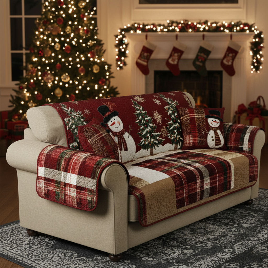 Festlige Nætter Quilted Sofa Cover NCU0PT9674