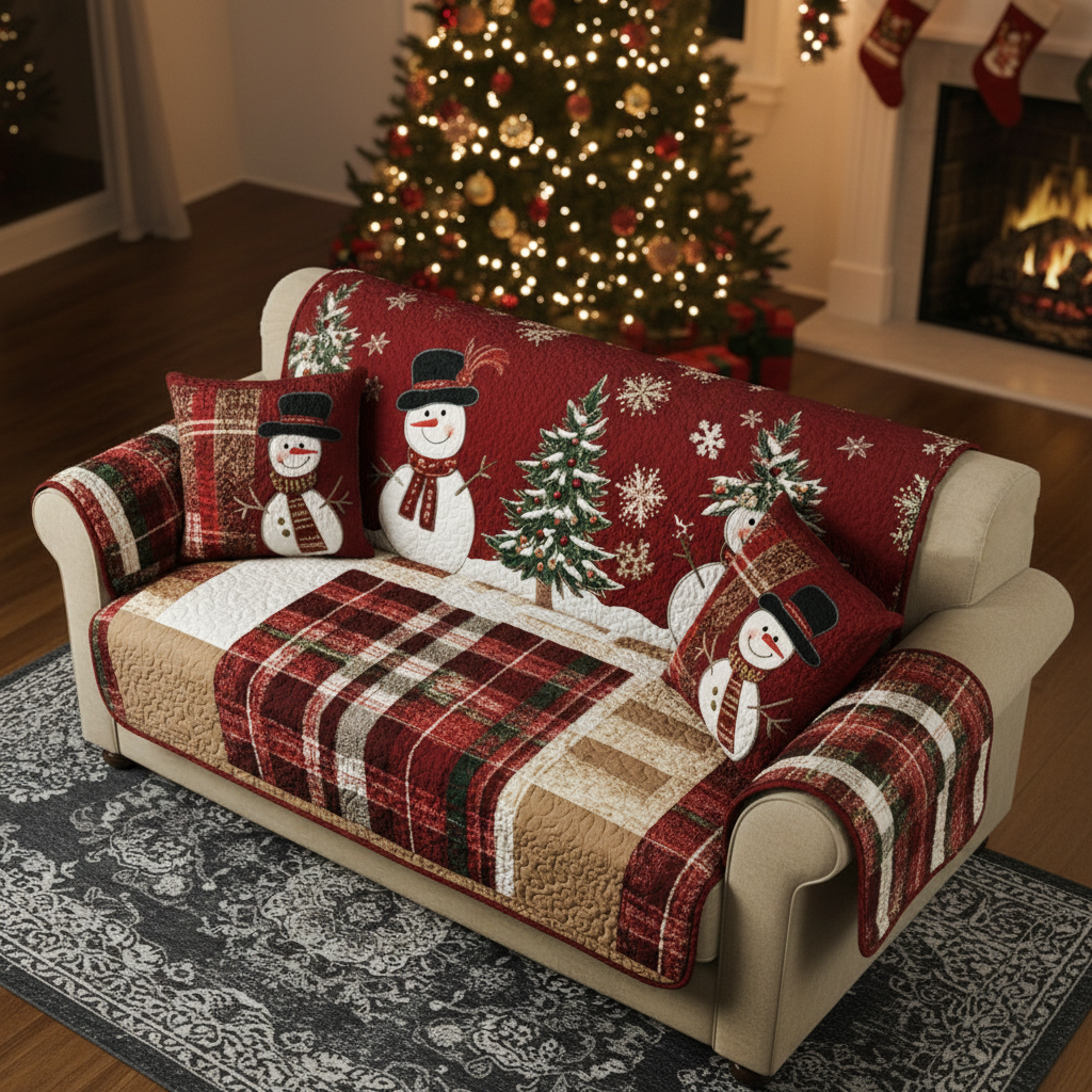Festlige Nætter Quilted Sofa Cover NCU0PT9674