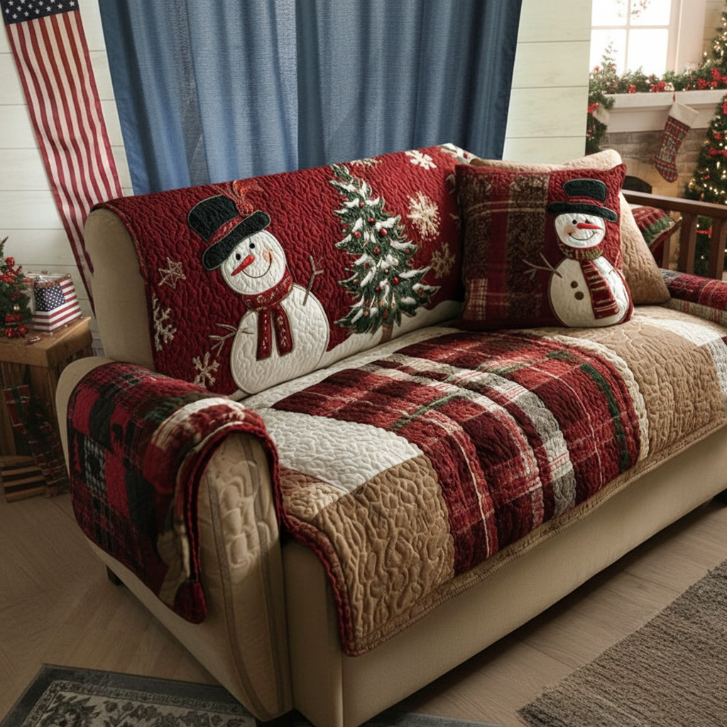 Festlige Nætter Quilted Sofa Cover NCU0PT9674