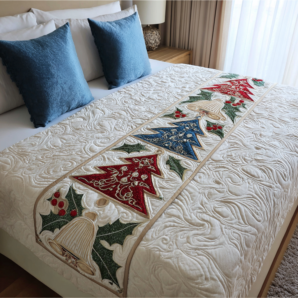 Festlige Ornamenter Quilted Bed Runner NCU0DK10055