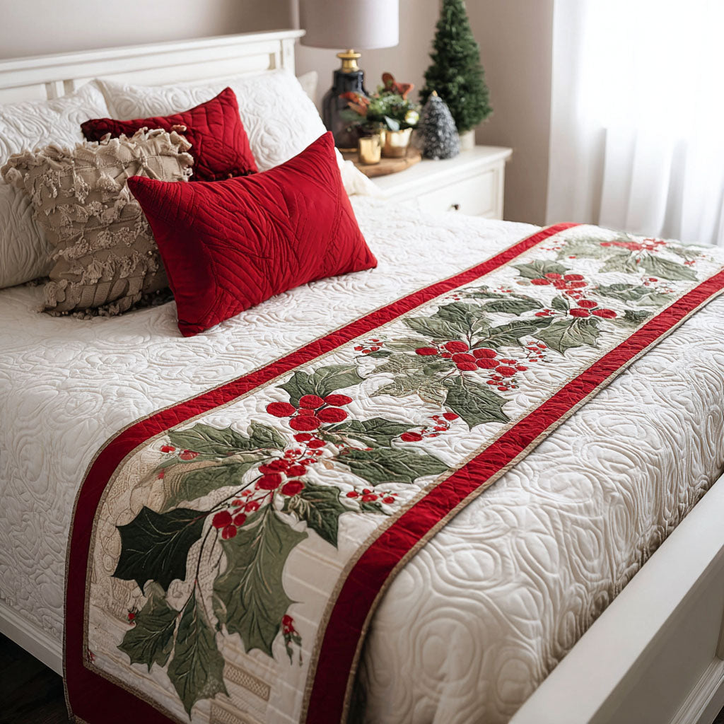 Festlige Træer Quilted Bed Runner NCU0PT9036