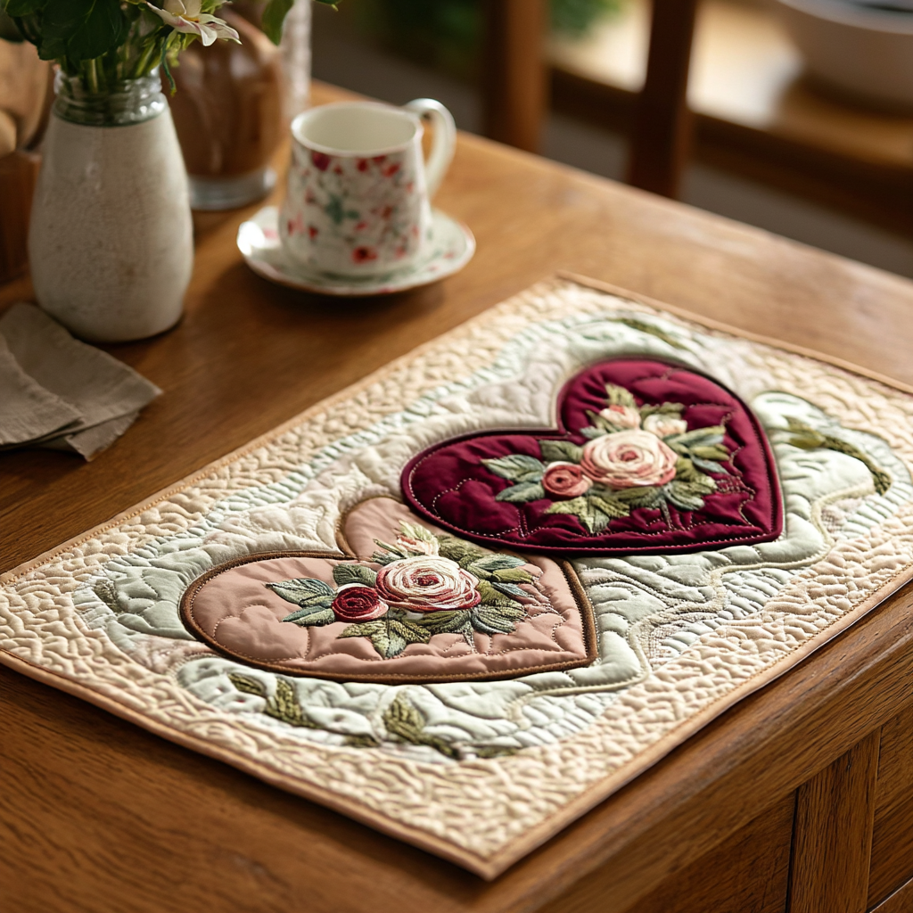 Blomsterengagement Quilted Bordskåner NCU0TV1469