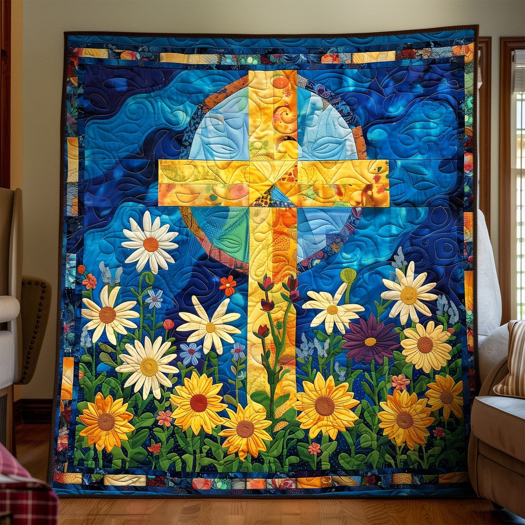 Blomster Tro Kunst Quilt Hængende NCU0TH1558