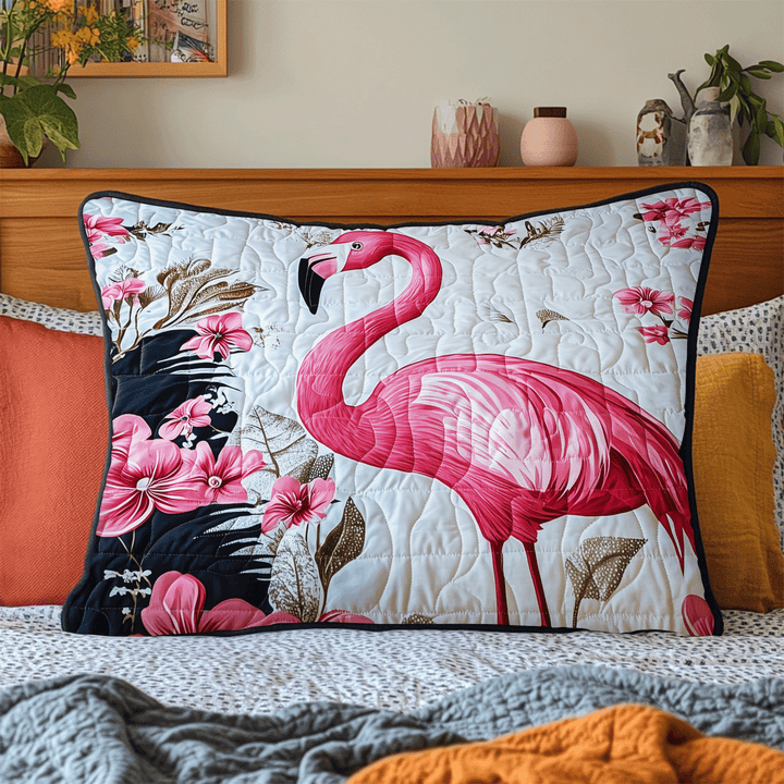 Floral Flamingo Quiltet Sengetøj Pudevar NCU0DV6348