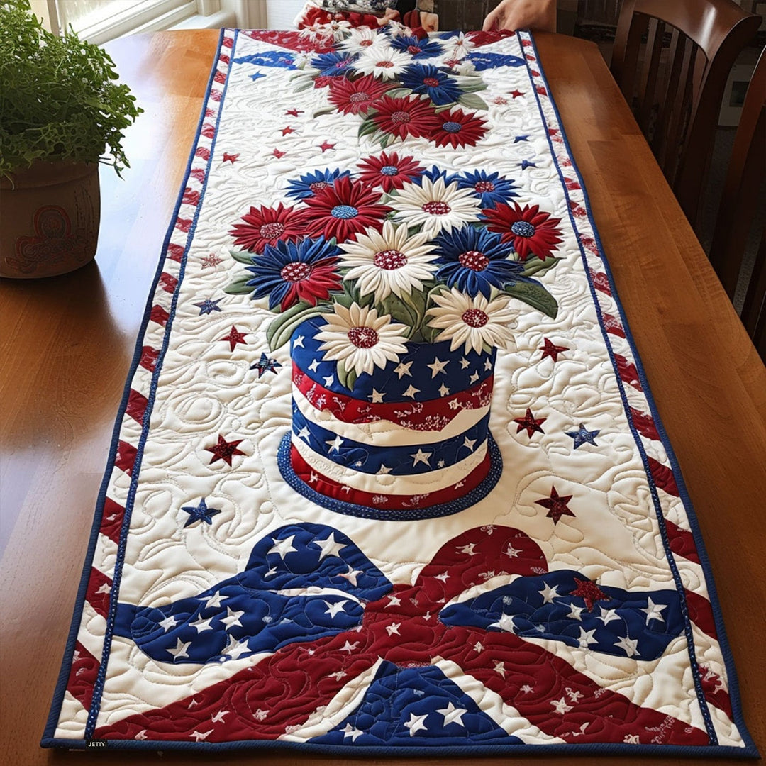 Patriotisk Quiltet Bordløber NCU0VT123