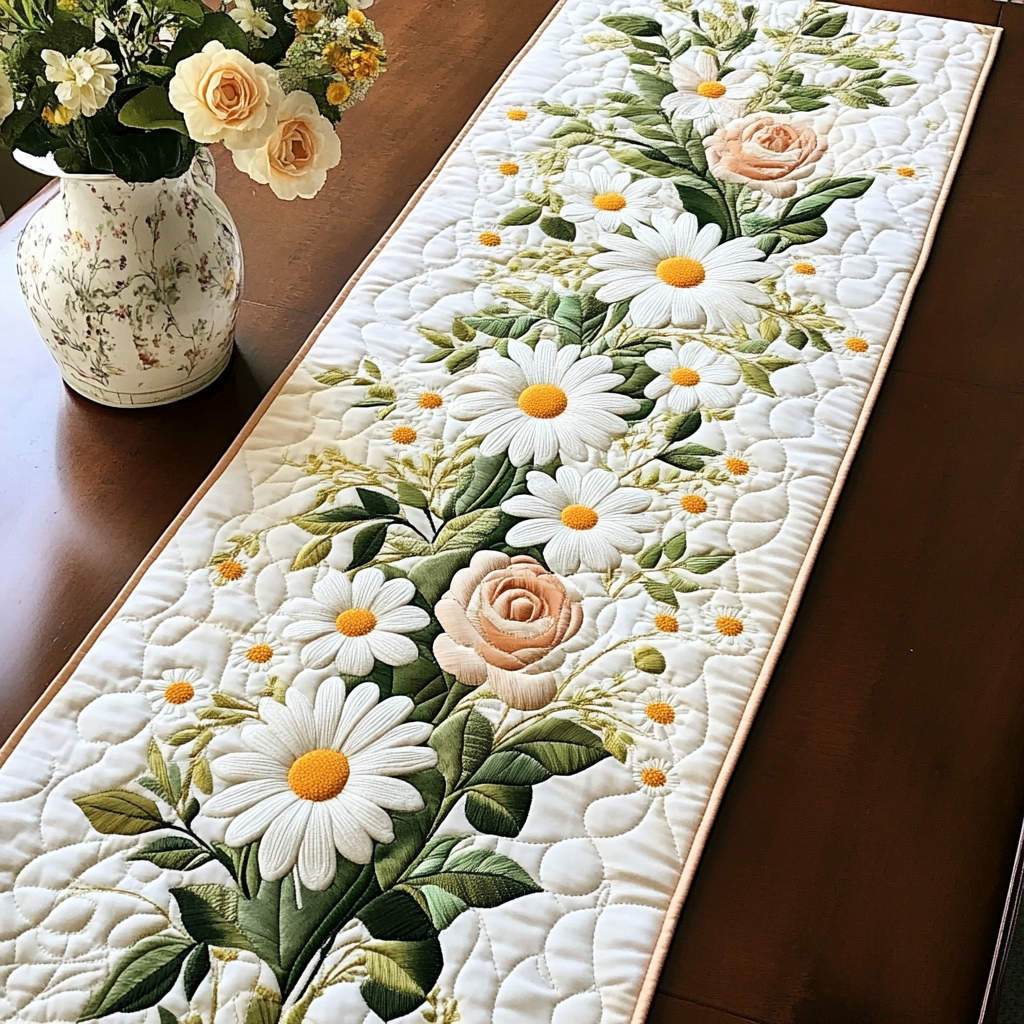 Blomsterbrise Quilted Bordløber NCU0VL2008