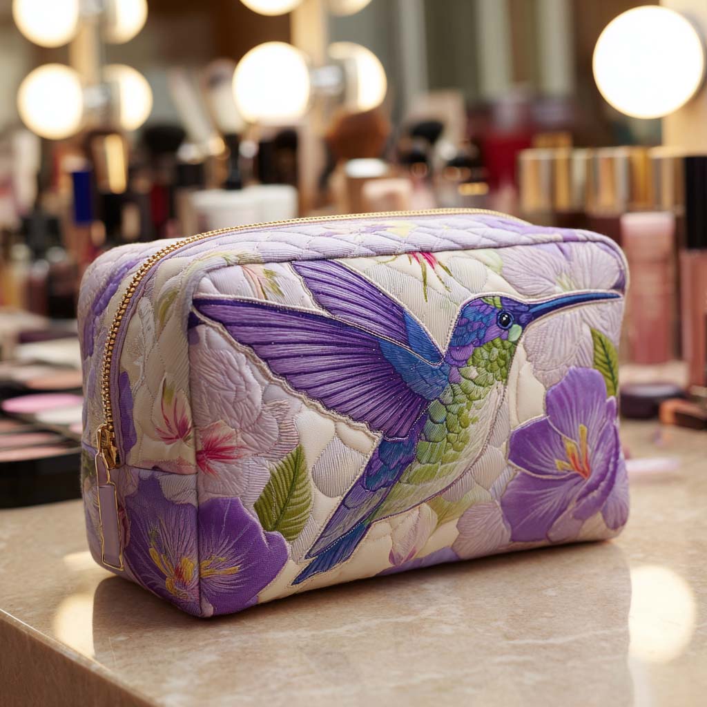Blomsterflyvning Quiltet Makeup Taske NCU0NT10160