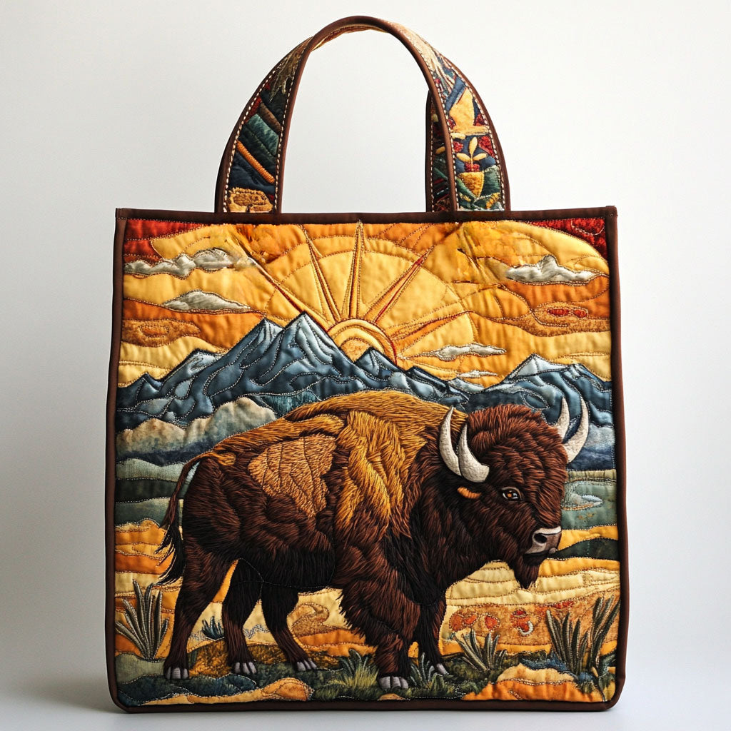 Freedom Bison WN2409020CL Quiltet Tote Bag