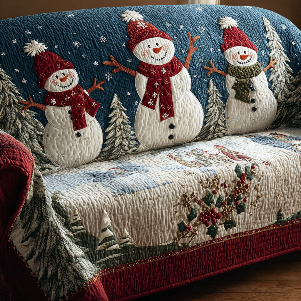 Venlig Snemand Quiltet Sofa Dække NCU0DK10797