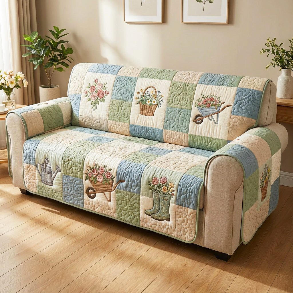 Have Bloom Quilted Sofa Cover NCU0TV1787
