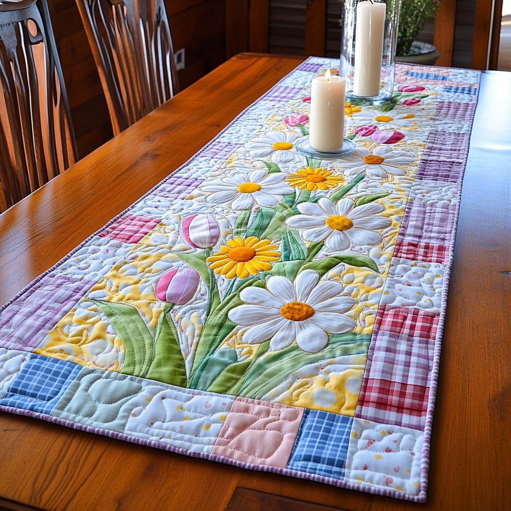 Blomster Quiltet Bordløber NCU0VT143
