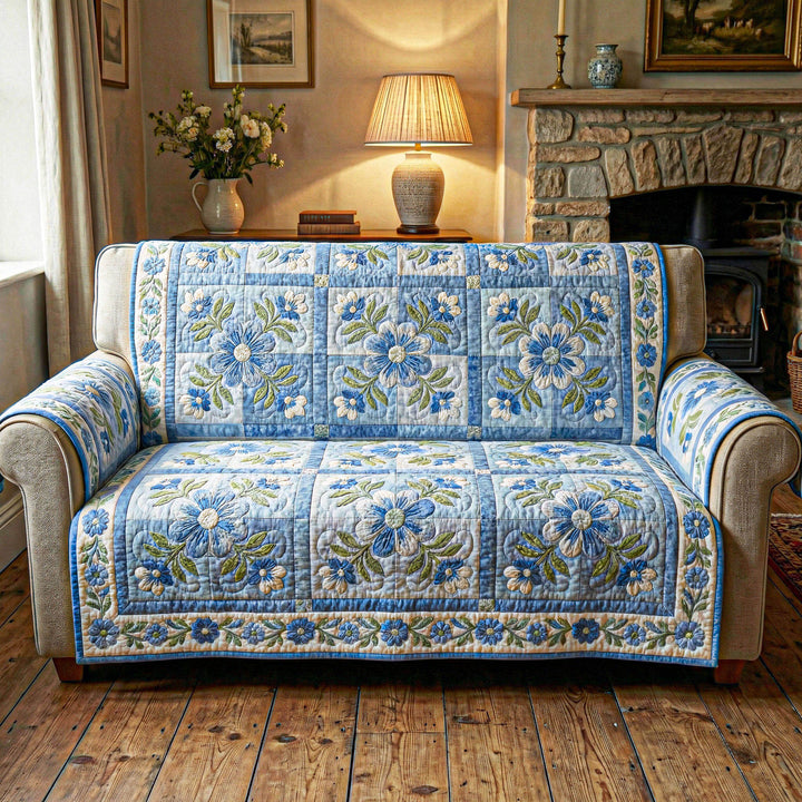 Bløde Blomster Quilted Sofa Betræk NCU0TD2403