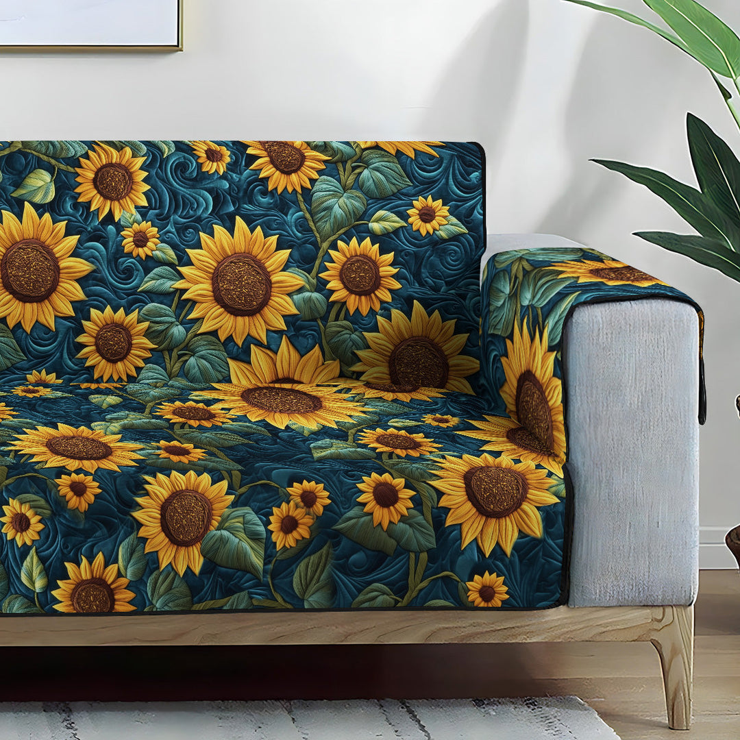 Gylden Solstråle Quilted Sofa Dække NCU0PT1614