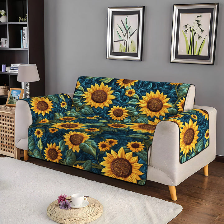 Gylden Solstråle Quilted Sofa Dække NCU0PT1614