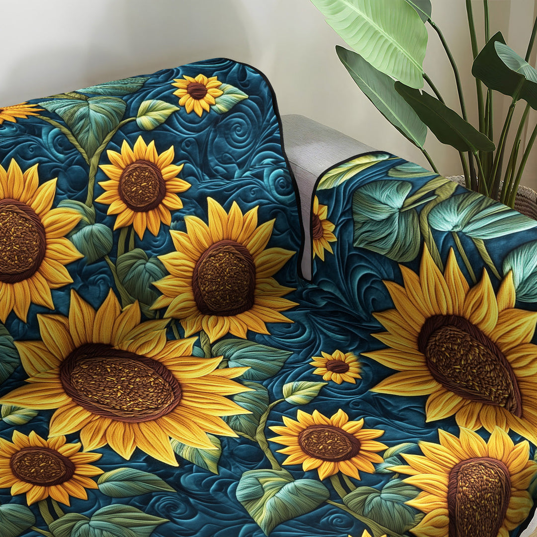 Gylden Solstråle Quilted Sofa Dække NCU0PT1614