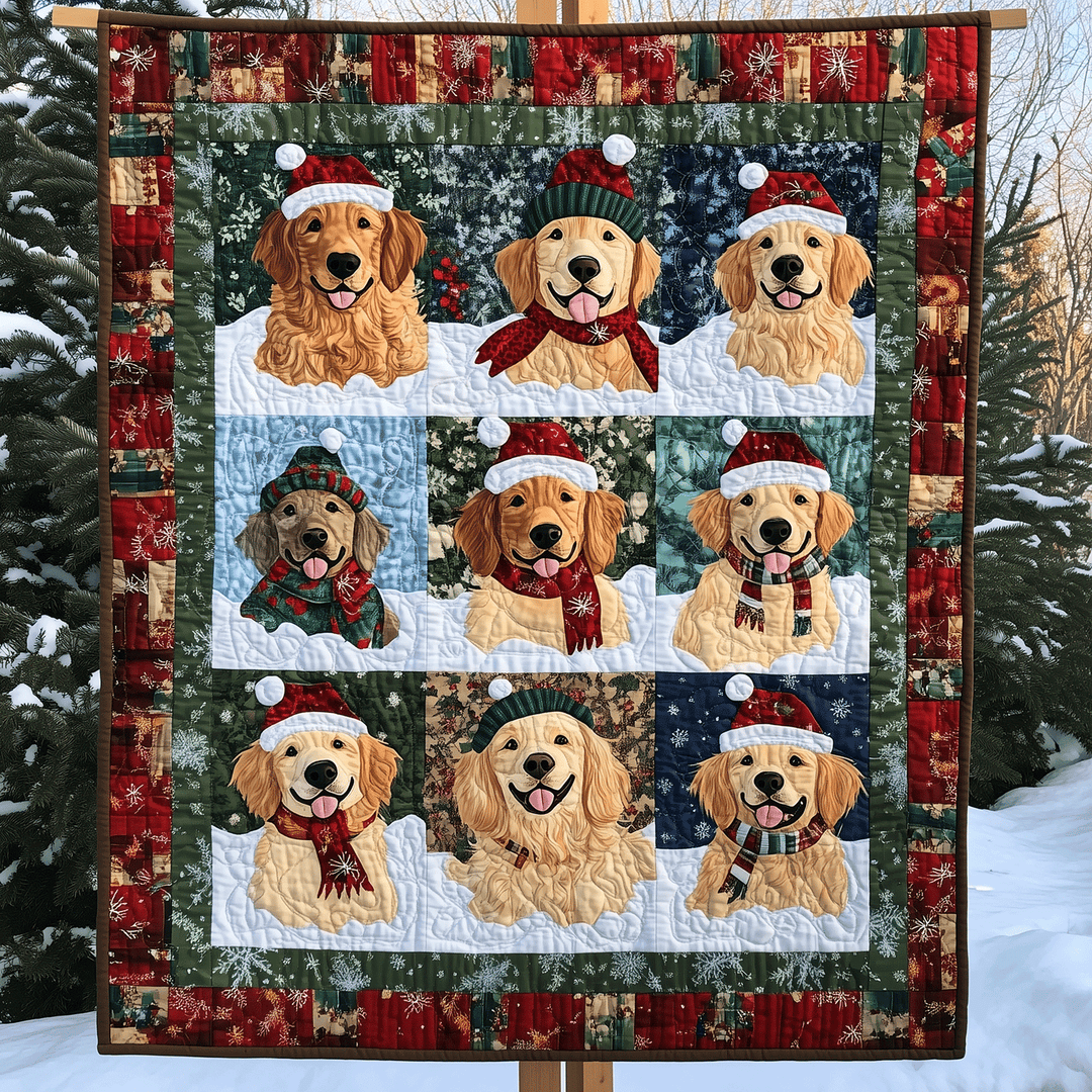 Gyldne Julekunst Quilt Vægophæng NCU0TH1596