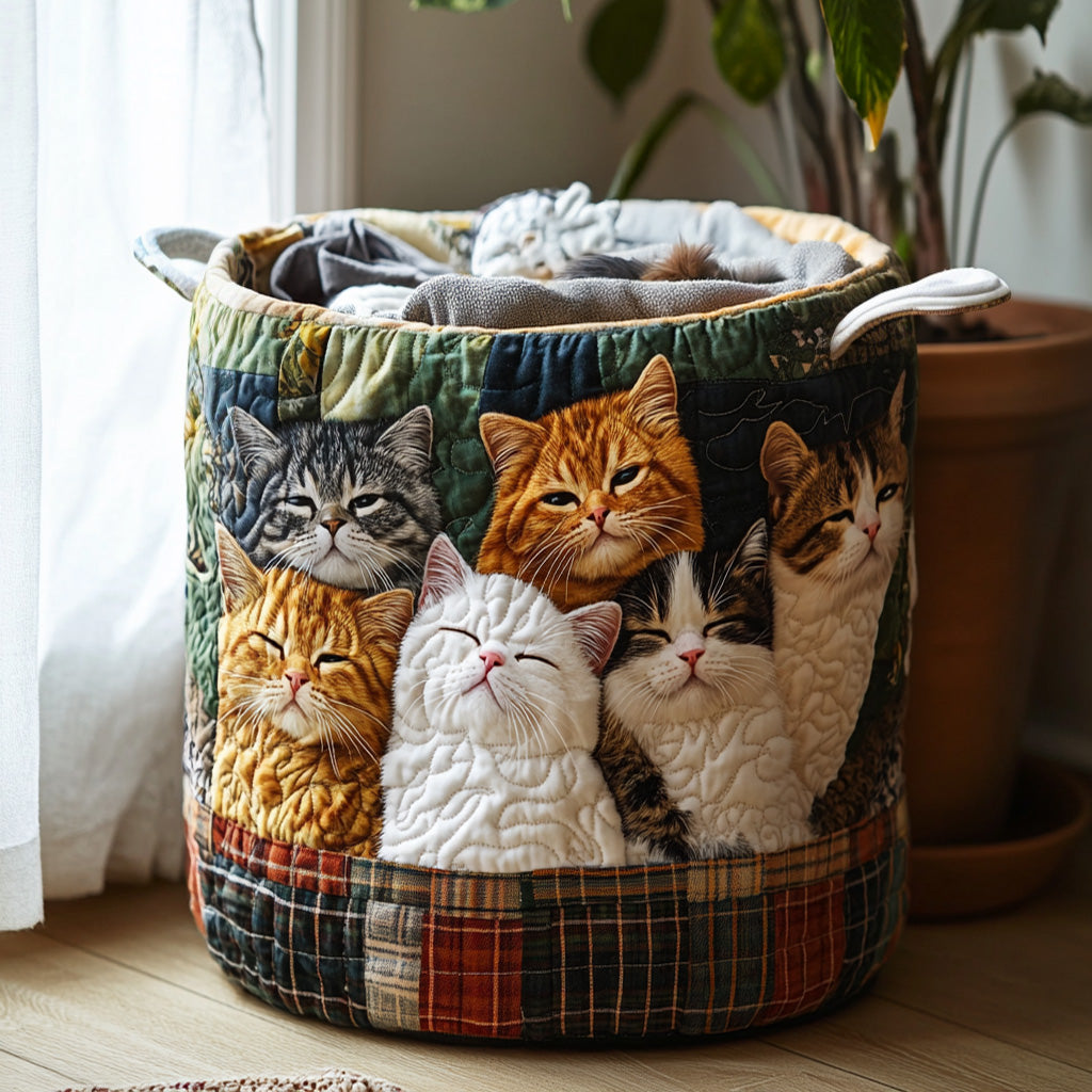 Glad Whiskers Quilted Vasketøjskurv NCU0DV852