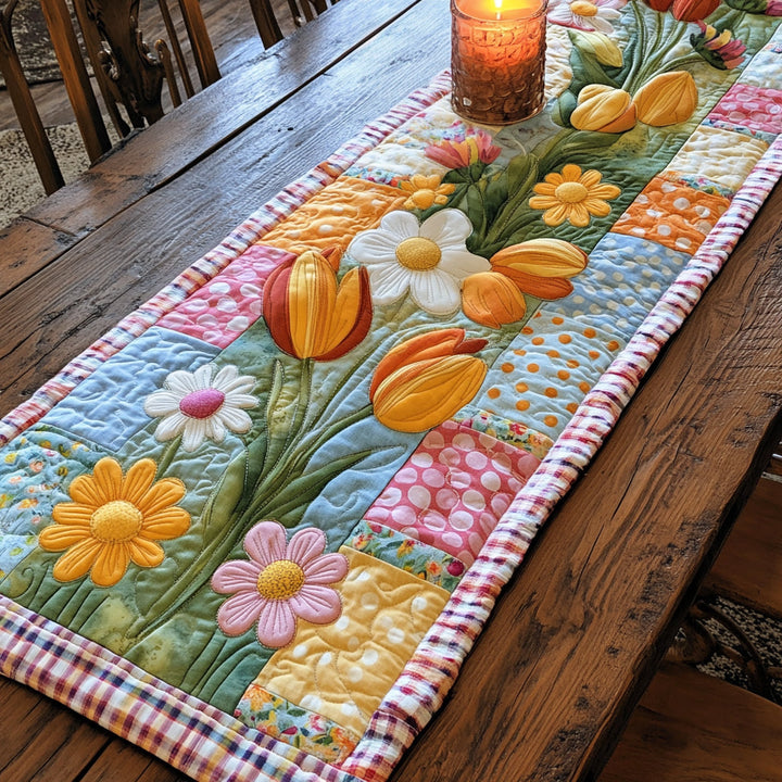 Blomster Quiltet Bordløber NCU0VT143