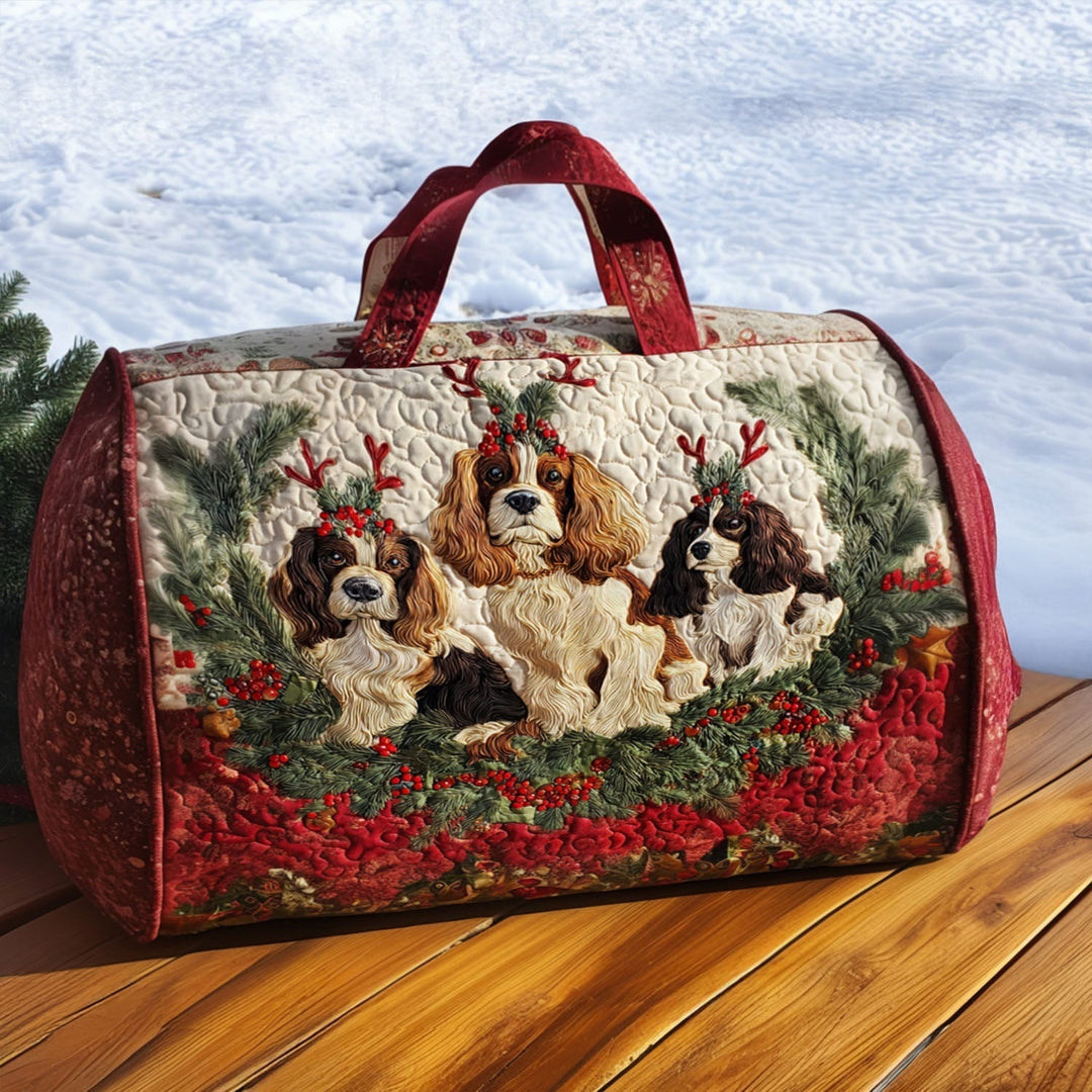 Glad Spaniel Quiltet Duffle Taske NCU0PT9331