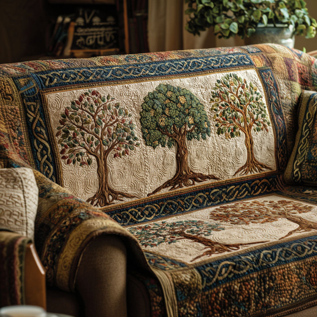 Træet af Livet Quilted Sofa Cover NCU0VT364