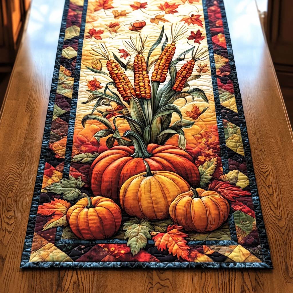 Høstgræskar Delights Quilted Bordløber NCU0NT1147