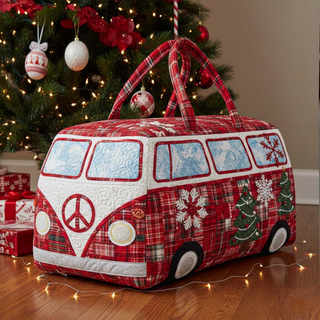 Hippie Christmas Ride Quiltet Duffle Bag NCU0NT11378