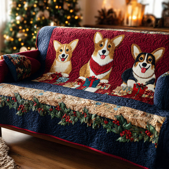 Ferie Corgi Gaver Quiltet Sofa Dække NCU0TV965