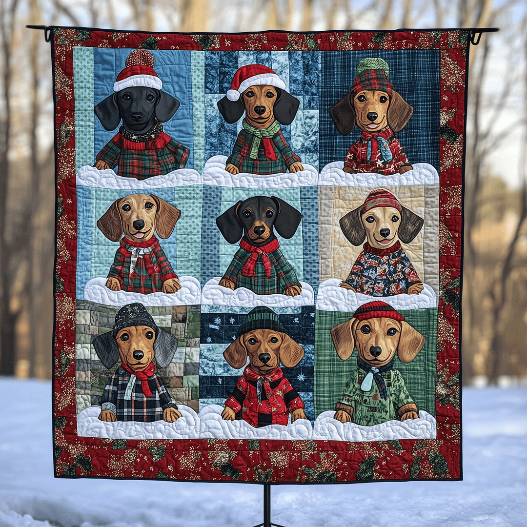 Ferie Dachshund Kunst Quilt Ophæng NCU0TH1583