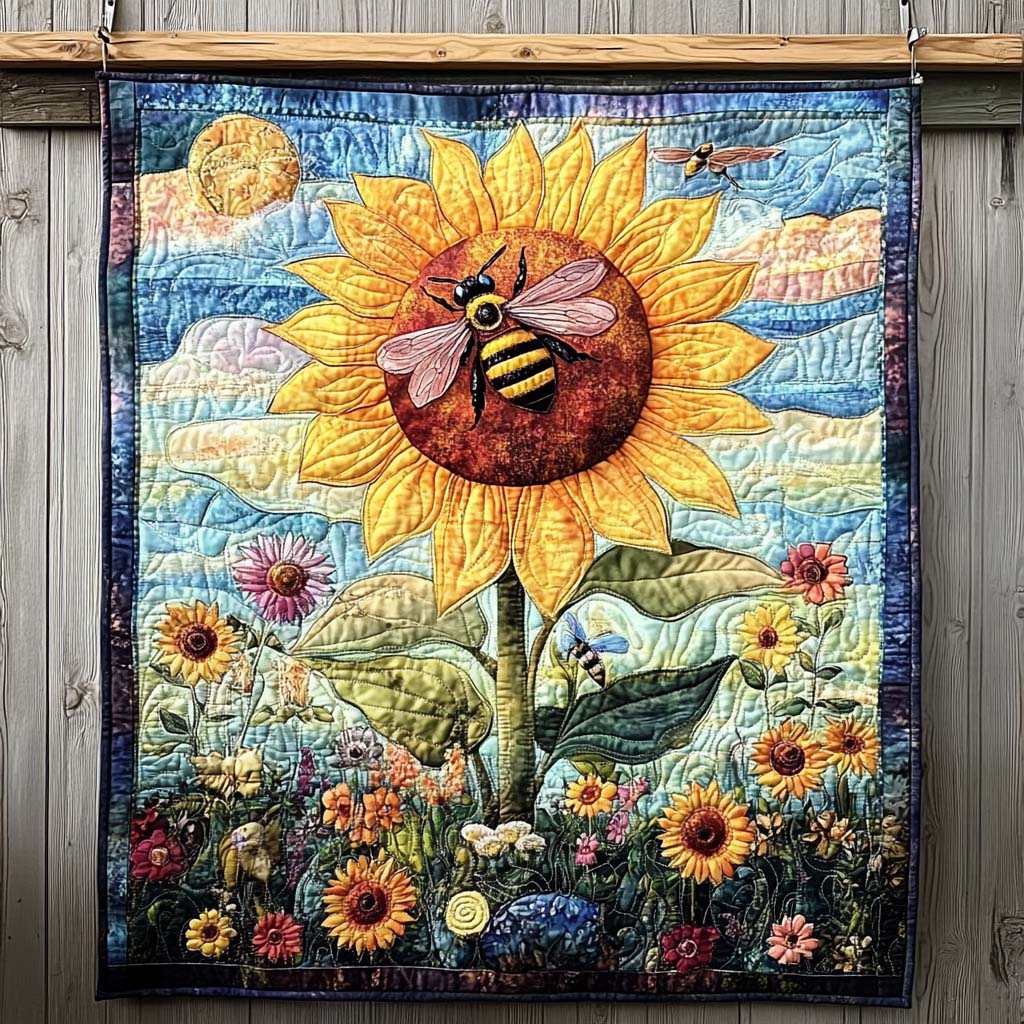 Honningbi Have Kunst Quilt Ophæng NCU0NT845