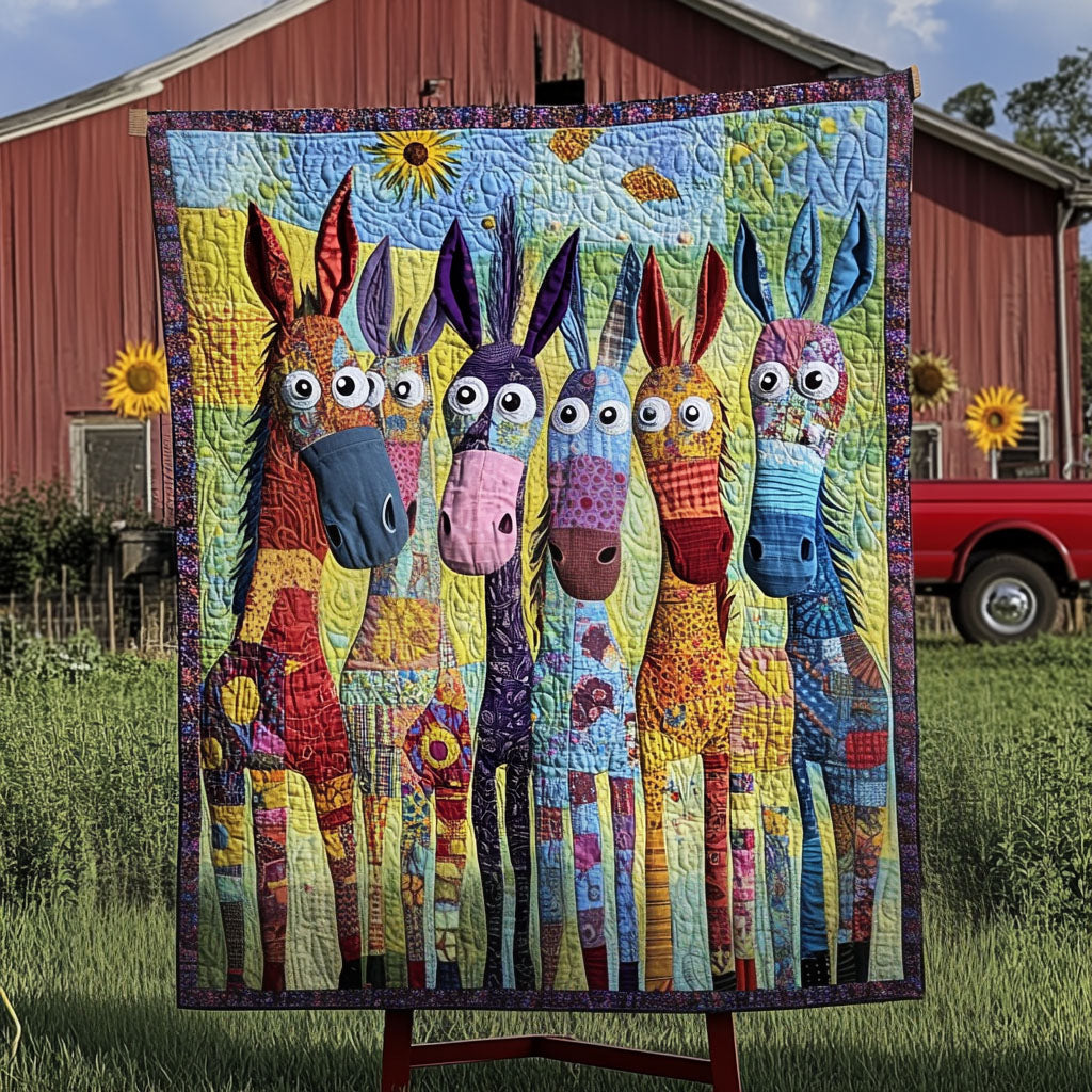 Hoofbeats of Happiness Quiltet Tæppe NCU0PT6466